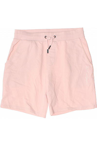 Karl Lagerfeld Růžové Bavlněné Teplákové Kraťasy S Kapsami A Stahovací Velikost M