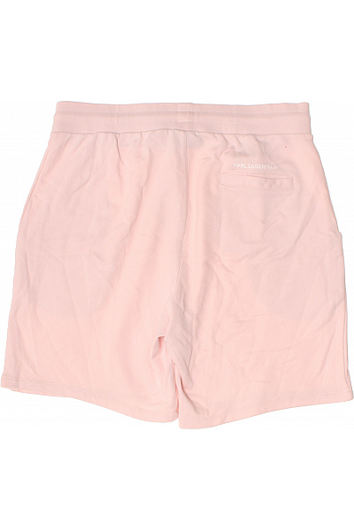 Karl Lagerfeld růžové bavlněné teplákové kraťasy s kapsami a stahovací Velikost m | Karl Lagerfeld | obrázek 2