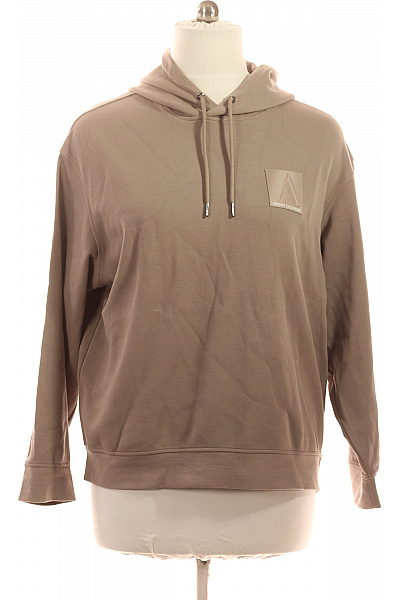 ARMANI Pánská Mikina S Kapucí Přes Hlavu Jednobarevná Streetwear Velikost L