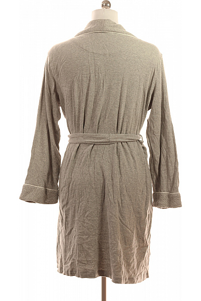 Ralph Lauren Dámský bavlněný šedý župan s bílým lemováním a monogramem Vel. EU M | Ralph Lauren | obrázek 3