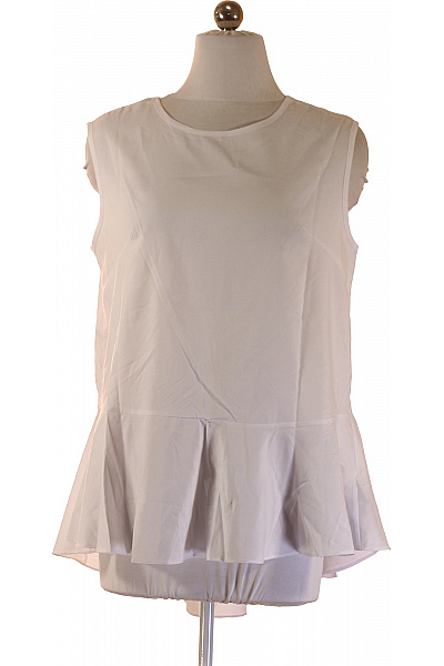 Dámská Bílá Košilka Peplum Volánová Velikost L