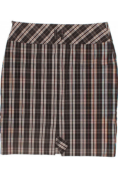 OLSEN Dámská polyesterová kostkovaná mini pouzdrová sukně tmavá Velikost 42 | OLSEN | obrázek 3