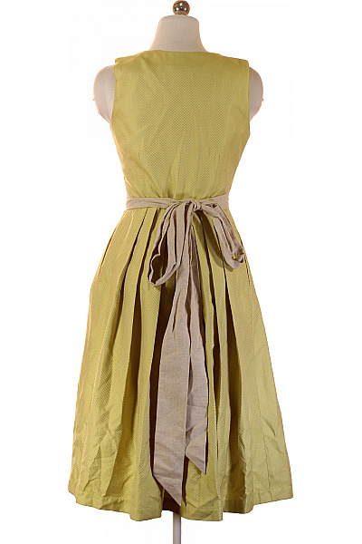 limberry Dámské šaty bez rukávů žluté lněné midi dirndl Vel. 36 | limberry | obrázek 3