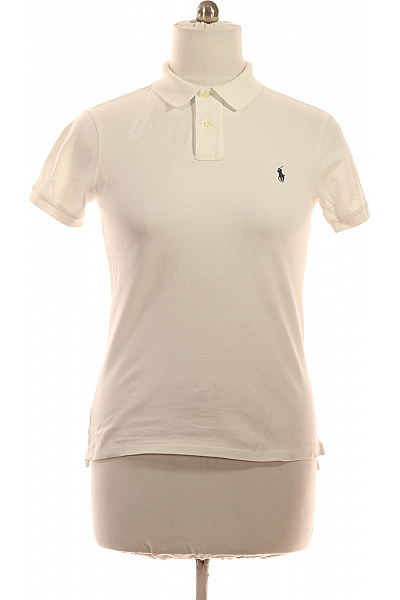 Ralph Lauren Bílé bavlněné polo tričko s krátkým rukávem a výšivkou Vel. M | Ralph Lauren | obrázek 2