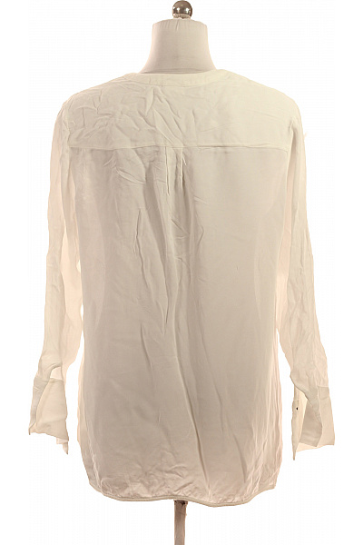 s.OLIVER Bílá viskózová halenka s dlouhým rukávem a výstřihem do V Vel. 42 | s.OLIVER | obrázek 2