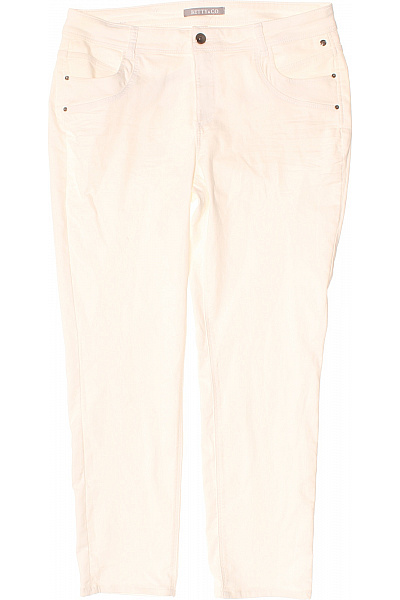 BETTY BARCLAY Dámské Bílé Džíny Rovné S Kapsami Vel. L