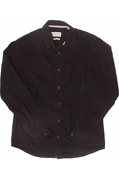 TOM TAILOR Pánská bavlněná košile s dlouhým rukávem ležérní černá Velikost s | TOM TAILOR | obrázek 2