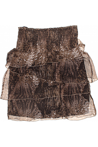 COMMA Dámská vzorovaná mini sukně s volánky hnědá Velikost 36 | COMMA | obrázek 3