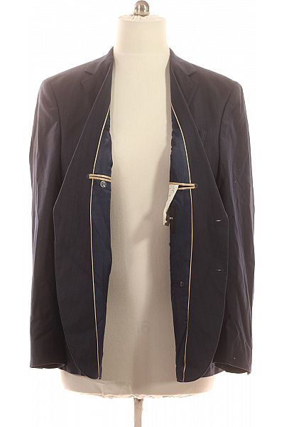 LAWRENCE GREY pánské sako modré pruhované elegantní business polyesterové Velikost EU 54 | LAWRENCE GREY | obrázek 4