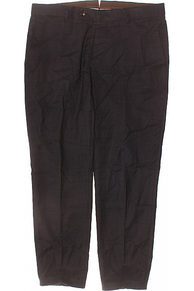 windsor. Pánské vlněné oblekové kalhoty tmavé kostkované rovné elegantní Vel. EU 50 | windsor. | obrázek 2