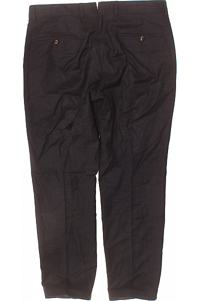 windsor. Pánské vlněné oblekové kalhoty tmavé kostkované rovné elegantní Vel. EU 50 | windsor. | obrázek 3