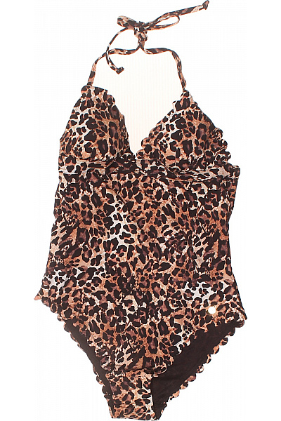 Lascana jednodílné plavky za krk tygrové s volánky Velikost EU 36A | Lascana | obrázek 2
