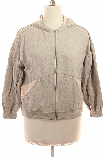 CALIDA Dámská bavlněná mikina s kapucí na zip šedá jednobarevná streetwear Vel. L | CALIDA | obrázek 2