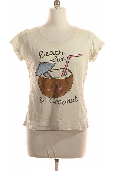 ZAUBERSTERN Dámské Tričko S Krátkým Rukávem A Potiskem Kokosu Velikost M