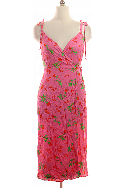 Oasis růžové květované zavinovací šaty na ramínka midi letní Velikost EU 40 | Oasis | obrázek 2
