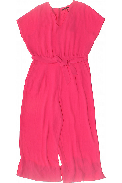 COMMA Růžový Overal S Krátkým Rukávem A Páskem Velikost 42