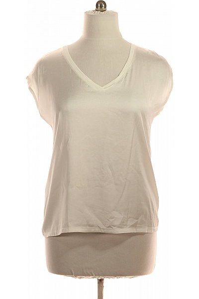 LAWRENCE GREY Bílá halenka s krátkým rukávem a výstřihem do V Vel. 42 | LAWRENCE GREY | obrázek 2