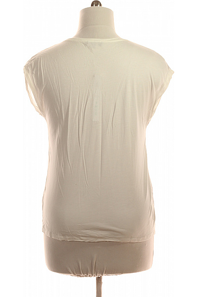 LAWRENCE GREY Bílá halenka s krátkým rukávem a výstřihem do V Vel. 42 | LAWRENCE GREY | obrázek 3