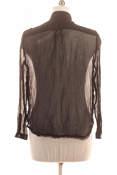 DIESEL Dámská černá průsvitná košilová halenka s límečkem a dlouhým rukávem Vel. L | DIESEL | obrázek 2