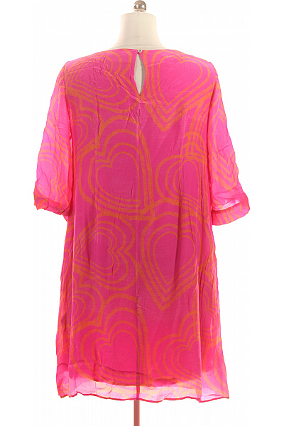 LIEBESKIND Růžové šaty tunikové krátké volné s potiskem srdce pro letní dovolenou Vel. 40 | LIEBESKIND | obrázek 2