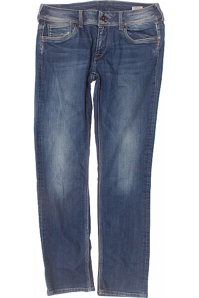 Pepe Jeans Dámské Bavlněné Modré Džíny Strečové Seprané Slim Fit Velikost EU 32