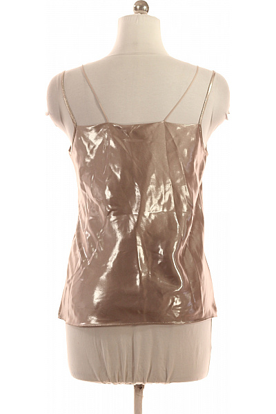Hugo Boss dámské tílko saténové lesklé béžové s výstřihem do V Vel. 40 | Hugo Boss | obrázek 3