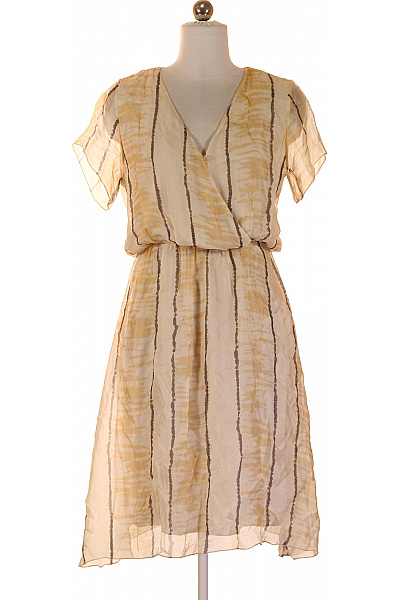 Coster Copenhagen Dámské šaty Zavinovací S Krátkým Rukávem Letní Batikované Vel. 34