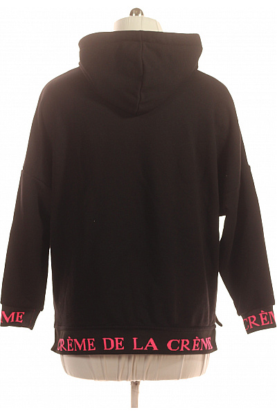 Dámská černá mikina s kapucí a potiskem Crème de la Crème Vel. XXL | Unimoda | obrázek 3