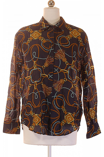 GANT Dámská Košile S Dlouhým Rukávem, Vzorovaná, Modrá, Bavlna, Ležérní Velikost 36