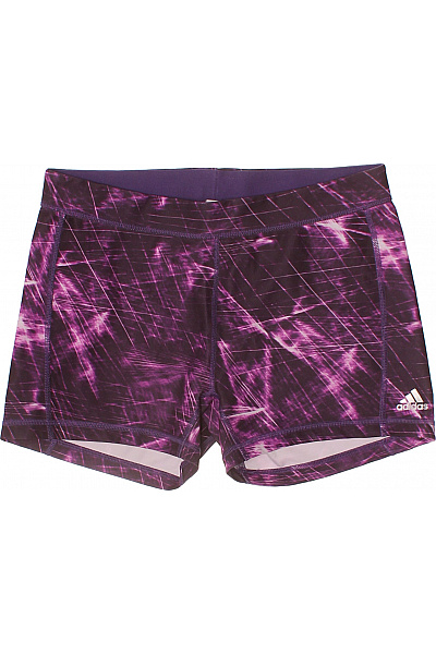 ADIDAS Dámské fialové vzorované krátké sportovní fitness kompresní polyesterové Vel. EU 42/44 | ADIDAS | obrázek 2