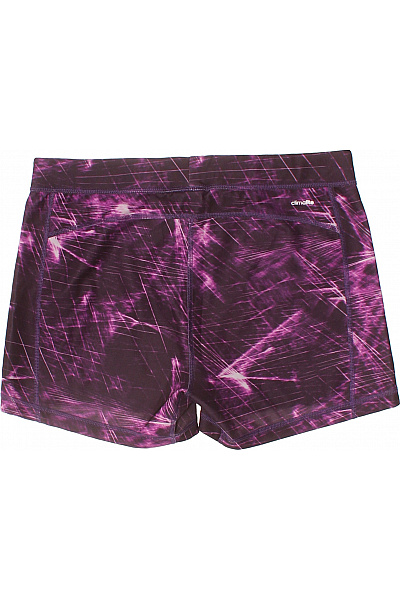 ADIDAS Dámské fialové vzorované krátké sportovní fitness kompresní polyesterové Vel. EU 42/44 | ADIDAS | obrázek 3