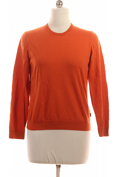 Dámský oranžový tenký lehký basic pulovr dlouhý rukáv Vel. M | Unimoda | obrázek 2