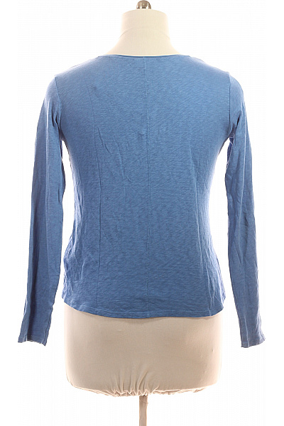 Marc O´Polo Dámské bavlněné modré tričko s dlouhým rukávem V výstřih basic Vel. M | Marc O´Polo | obrázek 2