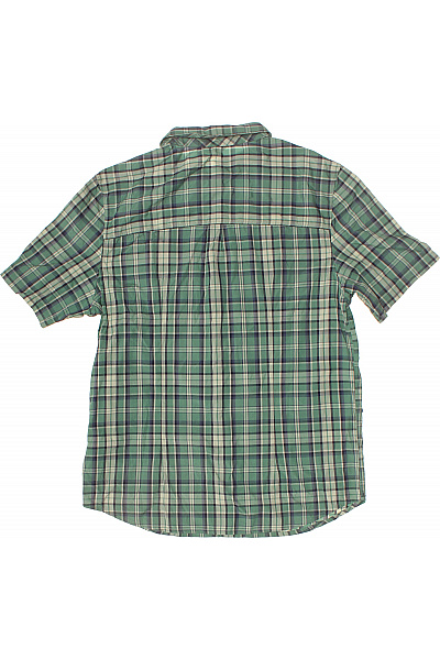 THE NORTH FACE Pánská kostkovaná košile krátký rukáv zelená ležérní outdoor Vel. L | THE NORTH FACE | obrázek 2