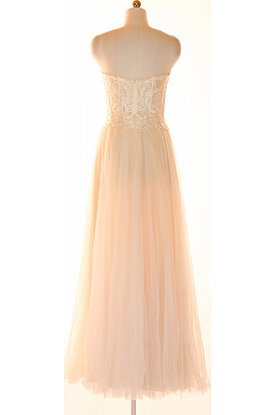 Magic Bride Dámské dlouhé svatební šaty korzetové tylové krajkové béžové Vel. DE 38 | Magic Bride | obrázek 2