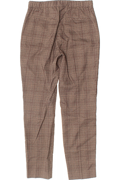 OPUS Dámské kostkované polyesterové kalhoty s lampasem volné ležérní Velikost EU 36 | OPUS | obrázek 3