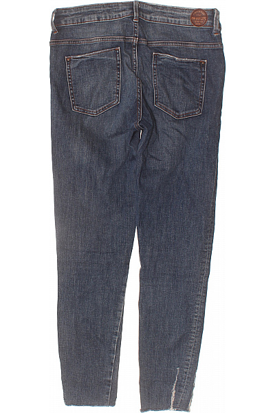 ZARA Dámské modré džíny skinny s roztřepenými nohavicemi Velikost 38 | ZARA | obrázek 2