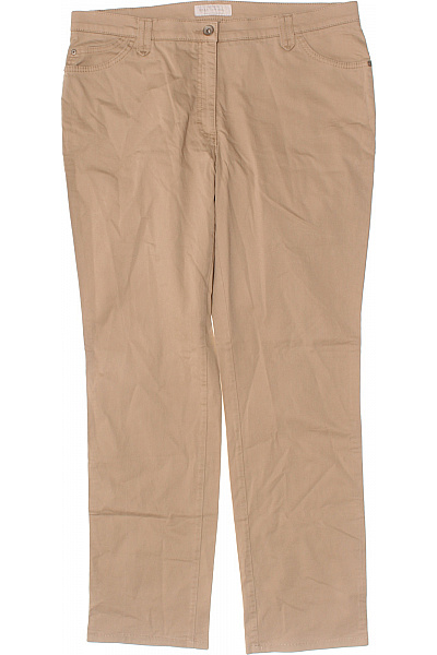 BRAX Dámské bavlněné kalhoty béžové rovné ležérní s kapsami Vel. 46 | BRAX | obrázek 2