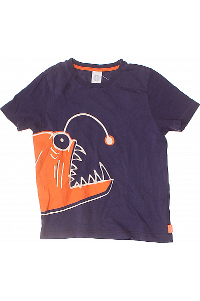 Sanetta Dětské Tričko Modré S Potiskem Ryby Bavlna Vel. 116