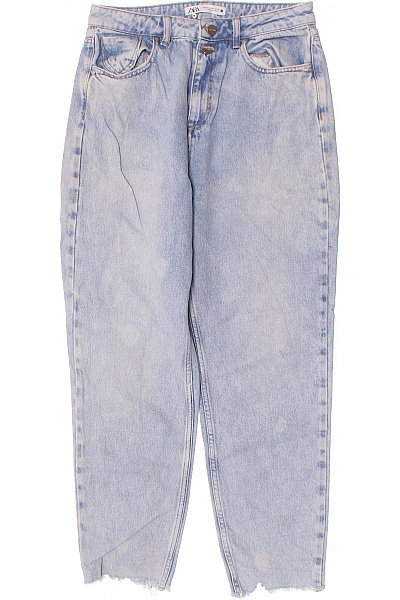 ZARA Dámské Džíny Volné Seprané S Roztřepenými Nohavicemi Velikost 40