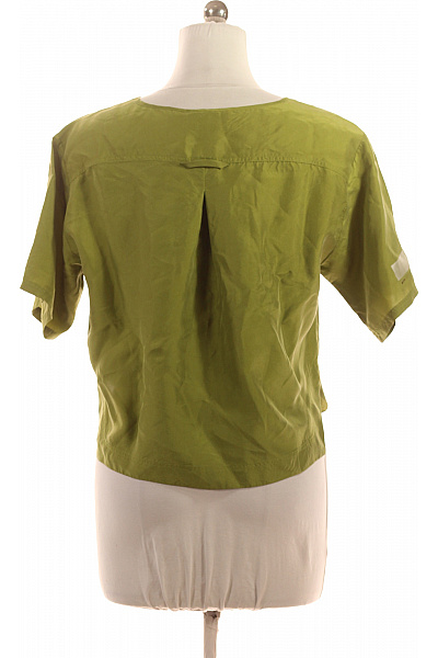 DOROTHEE SCHUMACHER Zelené hedvábné tričko s krátkým rukávem crop top Velikost 2 | DOROTHEE SCHUMACHER | obrázek 2