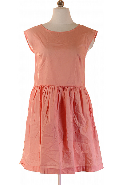 Woolrich Růžové šaty Bez Rukávů Volnočasové Bavlněné Letní S Kapsami Velikost XS