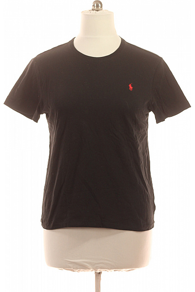 Ralph Lauren Pánské černé Tričko S Krátkým Rukávem A Kulatým Výstřihem Basic Vel. L
