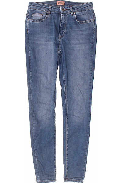 ONLY Dámské Modré Strečové Džíny Skinny Seprané S Kapsami Vel. L