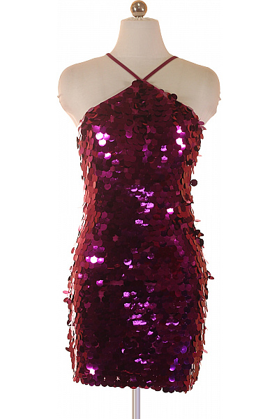 Dámské šaty Bez Rukávů Třpytivé Společenské Mini Velikost XS