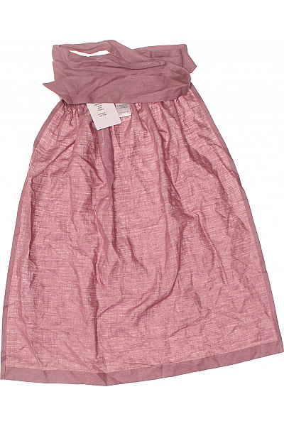 limberry Dámská lněná nabíraná sukně maxi růžová průsvitná Vel. 34 | limberry | obrázek 3