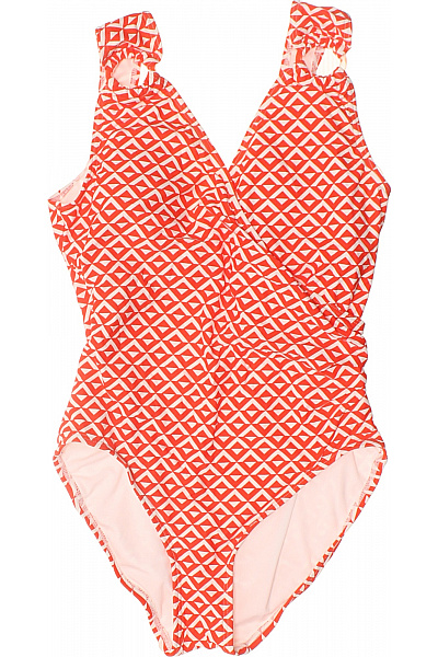 dámské jednodílné plavky oranžové geometrický vzor | Unimoda | obrázek 2