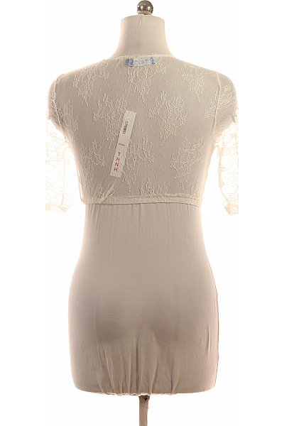 Trachtenmanufaktur Dámské tričko bílé krátký rukáv zavinovací krajka průhledné Vel. 38 | Trachtenmanufaktur | obrázek 3