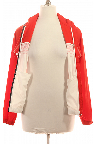 LACOSTE Pánská oranžová kostkovaná větrová bunda se zipem Vel. L | LACOSTE | obrázek 4