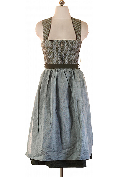 COUNTRY LINE  Dámské šaty bez rukávů modré bavlněné s páskem midi Velikost 36 | COUNTRY LINE  | obrázek 2